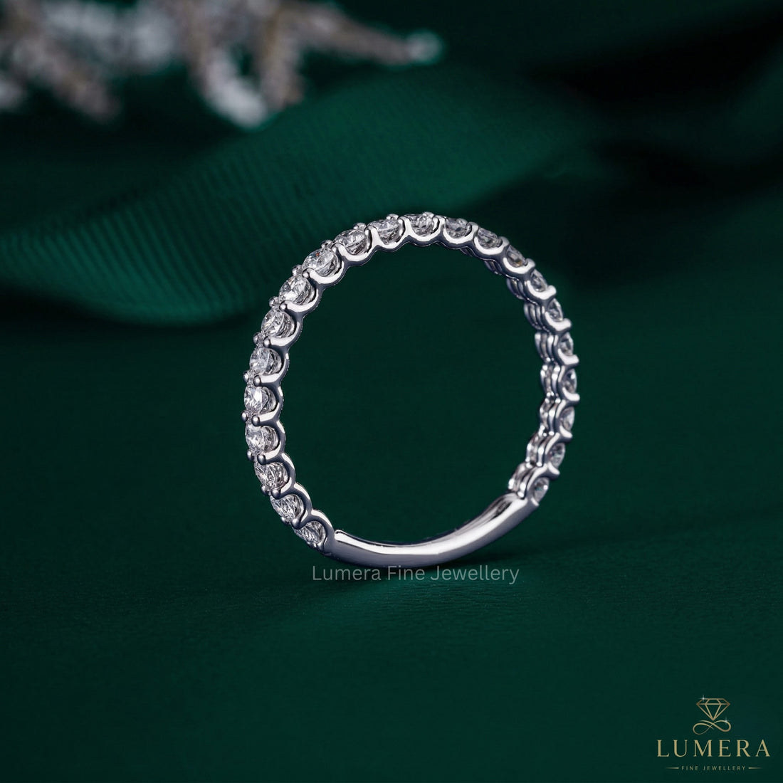1.2 ct Round Cut Lab Grown Diamond  Infinity Wedding Band