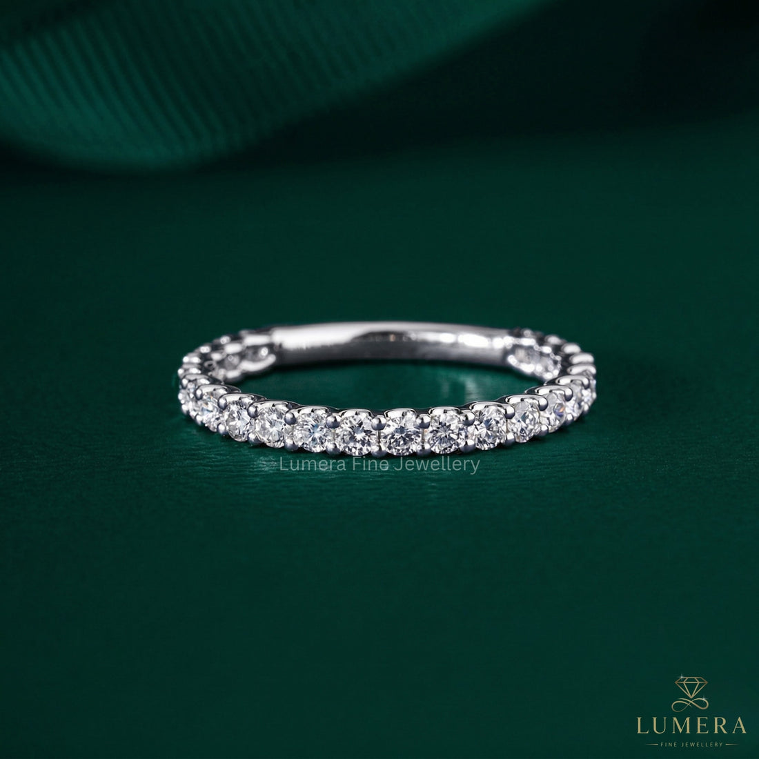 1.65 ct Round Cut Lab Grown Diamond Full Eternity Bold Stackable Band