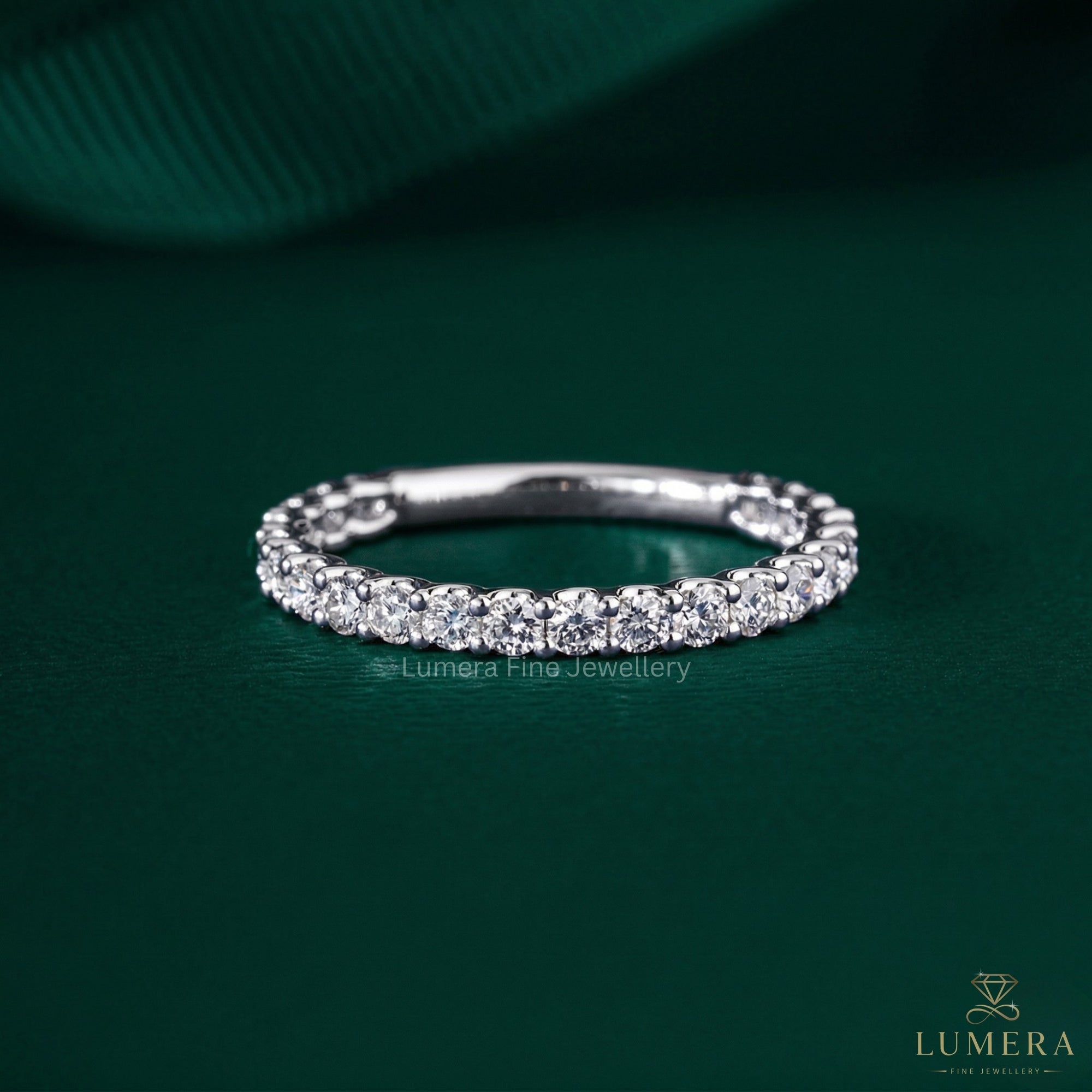 1.2 ct Round Cut Lab Grown Diamond  Infinity Wedding Band