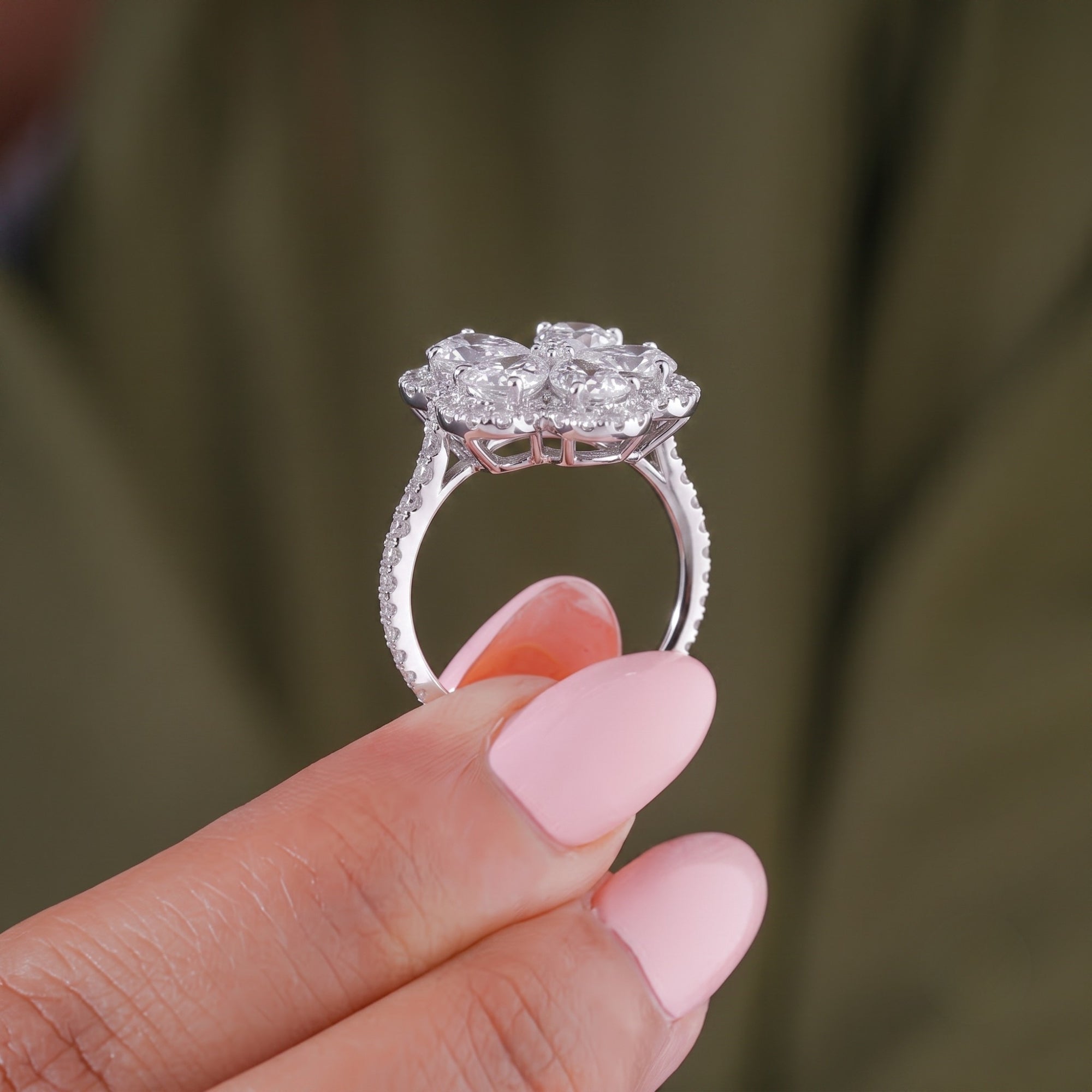 lab grown diamond with shop engagement ring.