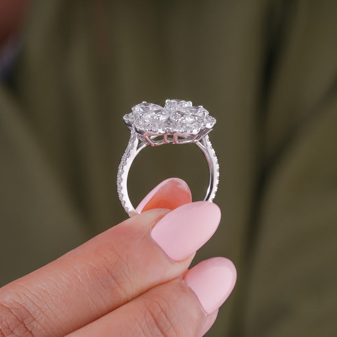 lab grown diamond with shop engagement ring.