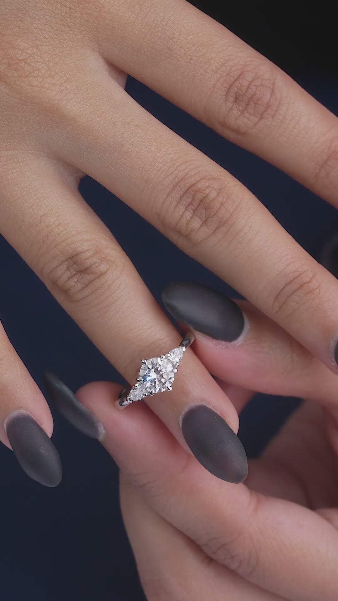 customized ring with lab grown diamond.
