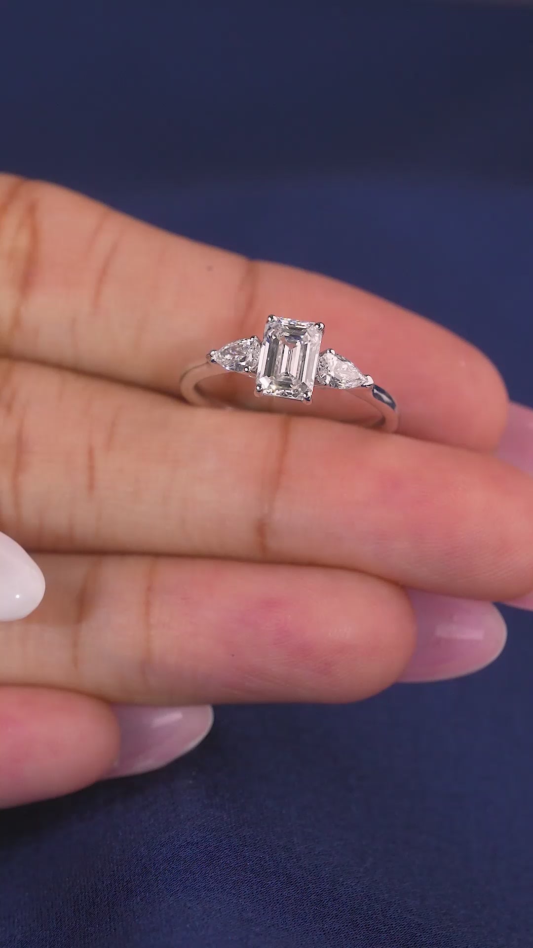 IGI Certified with lab grown diamond.
