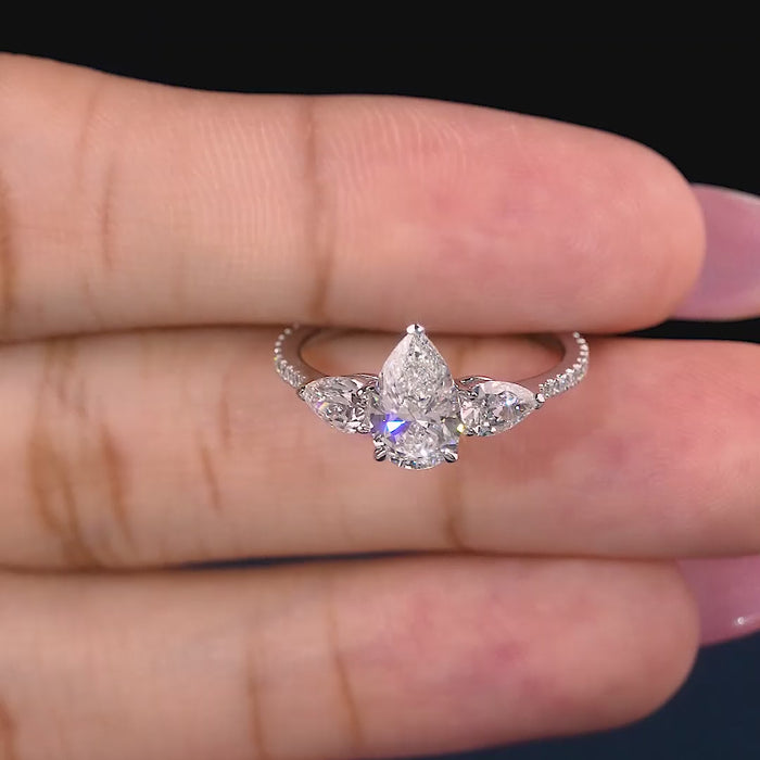 Claw prong setting with solid gold ring.
