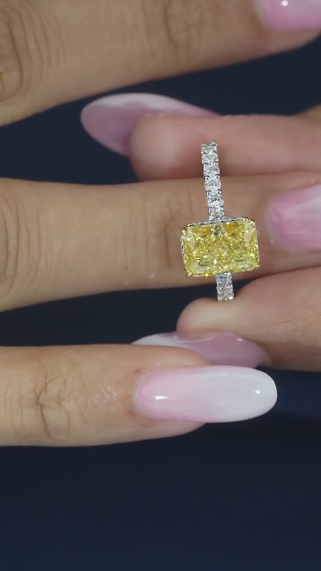 IGI Certified with lab grown diamond.
