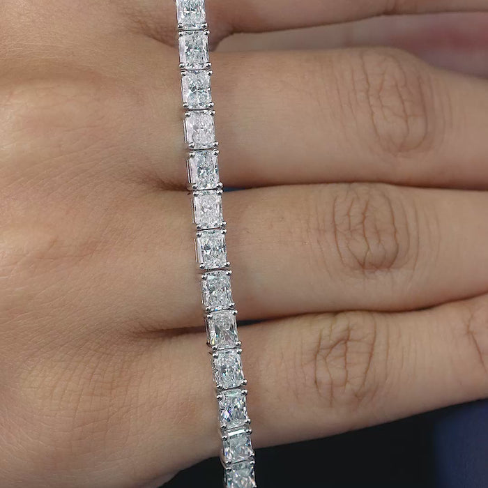 lumera bracelet with radiant cut tennis bracelet.
