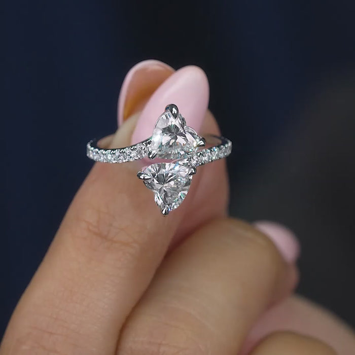 heart pave ring with pave diamond heart ring.
