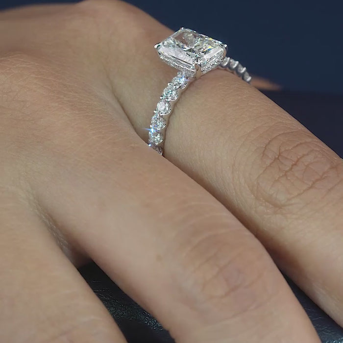 pave diamond band with pave ring.
