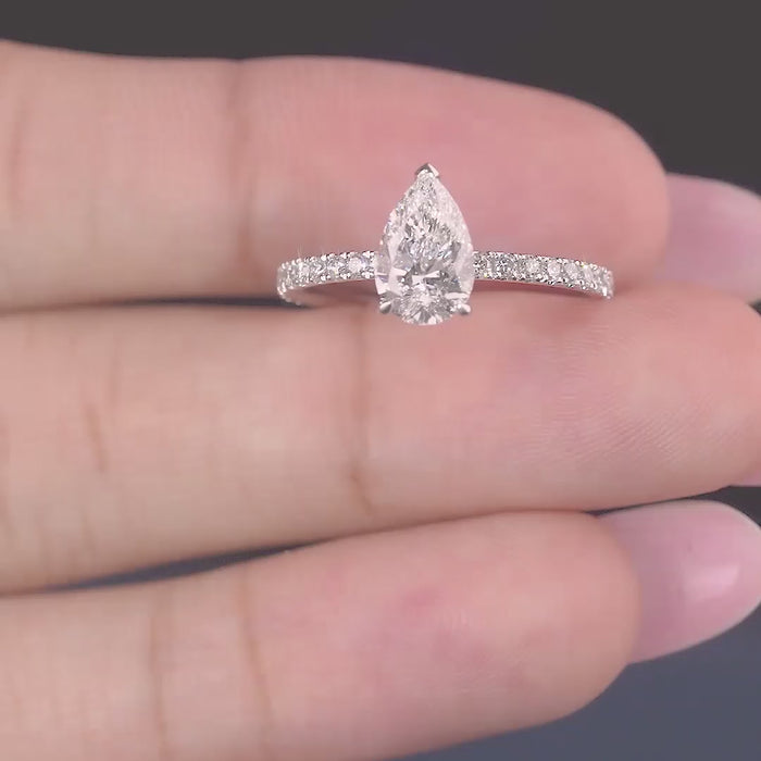 lumera diamond ring in tear drop diamond ring style.
