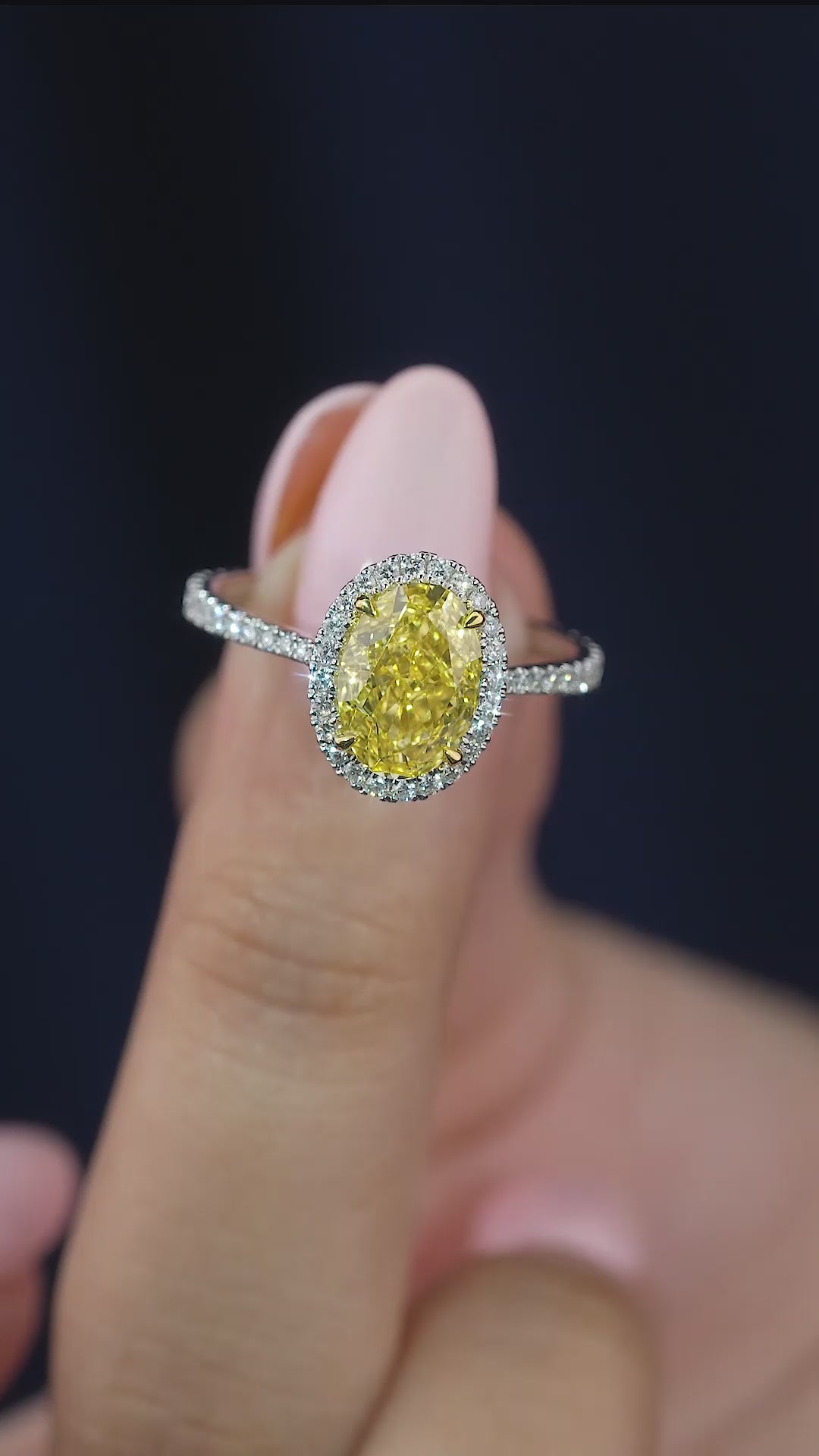 pave engagement ring with engagement ring with pave band.
