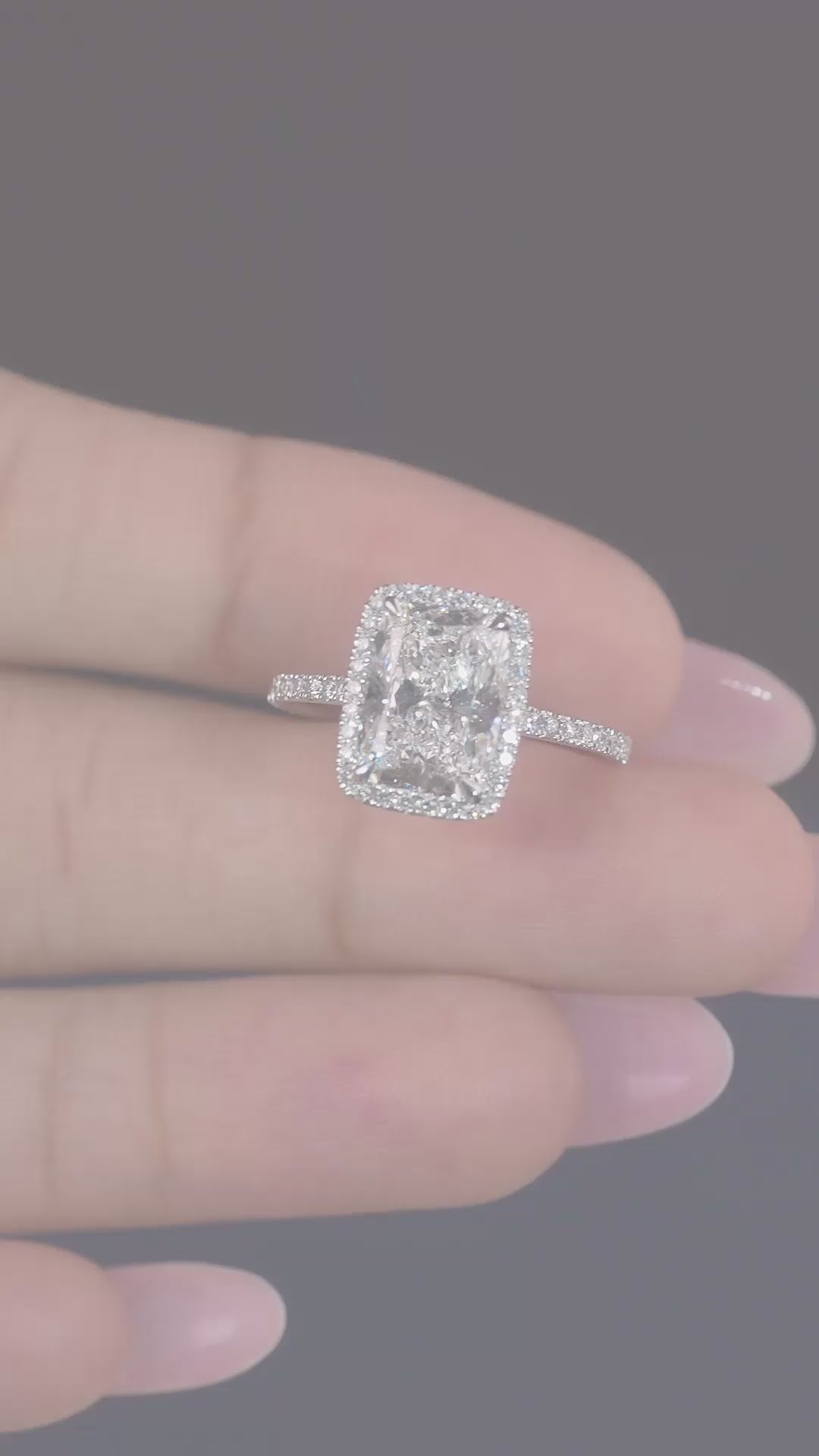 customized ring with lab grown diamond.
