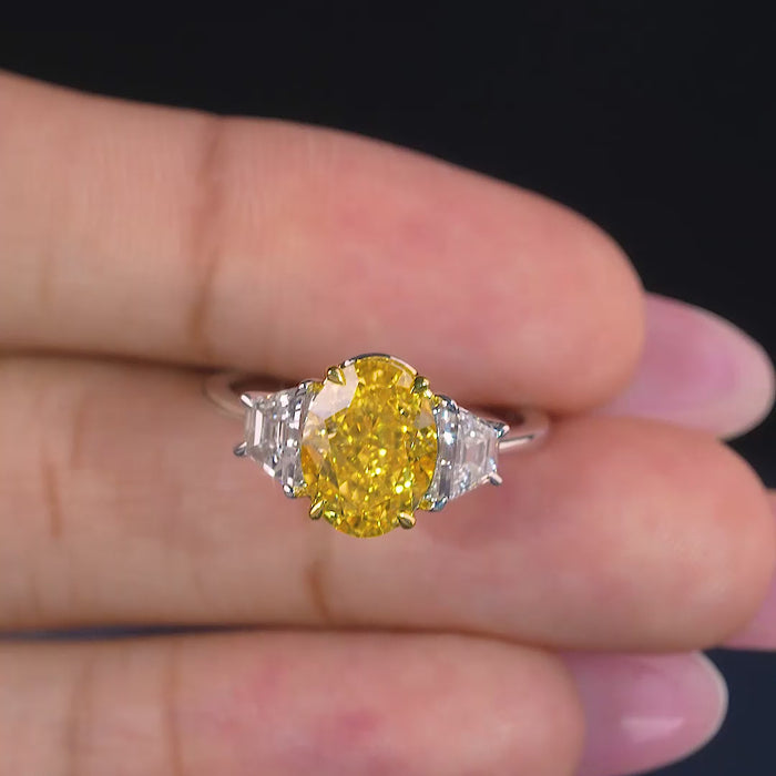 lumera diamond ring in Oval Yellow Diamond Ring style.
