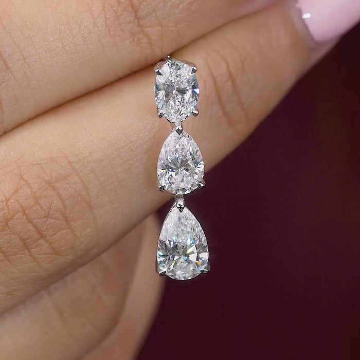 pear drop earrings with push back earrings.
