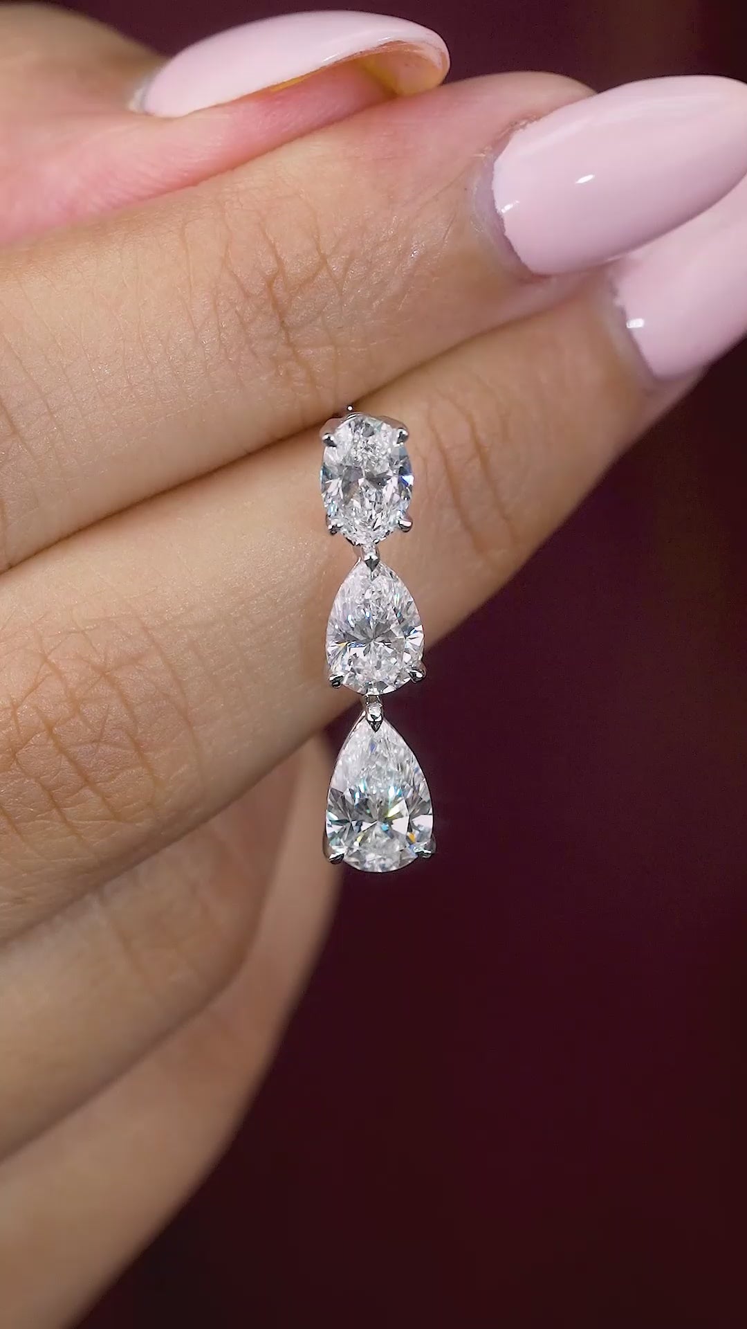 pear drop earrings with push back earrings.
