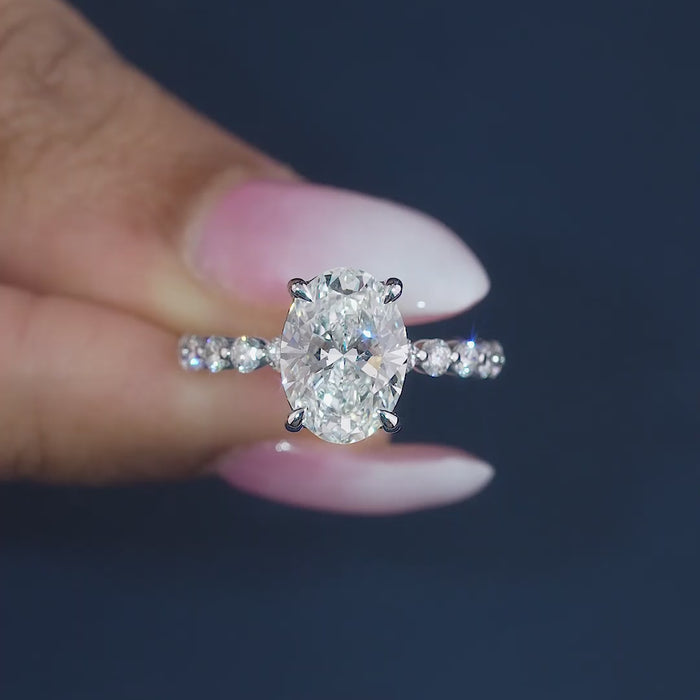 lumera diamond ring with oval cut diamond ring.