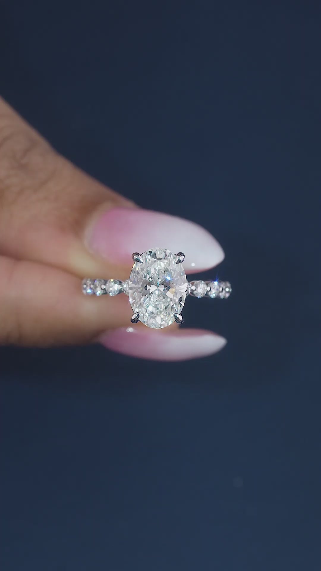 lumera diamond ring with oval cut diamond ring.