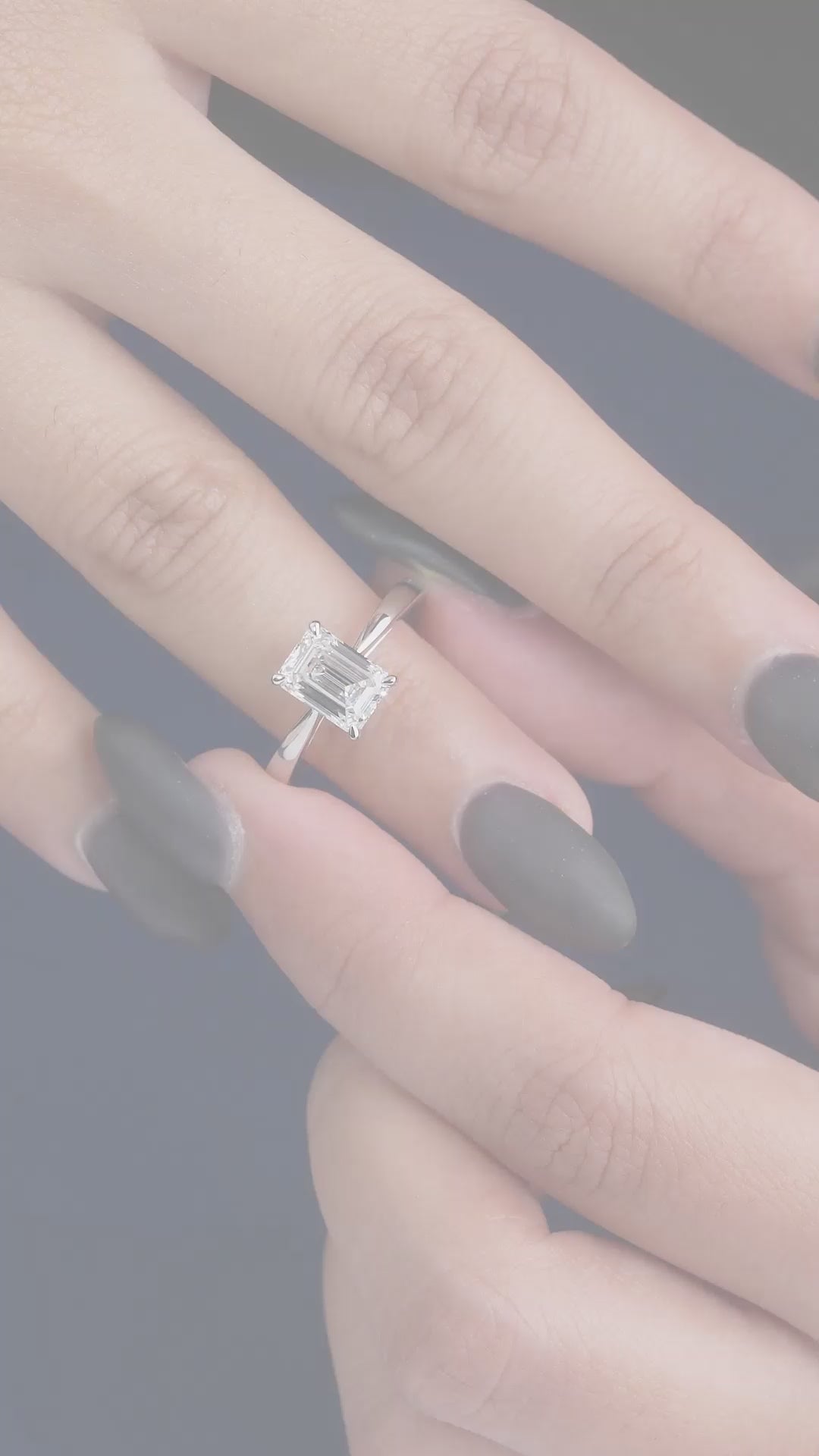 lumera diamond ring in emerald cut ring style.
