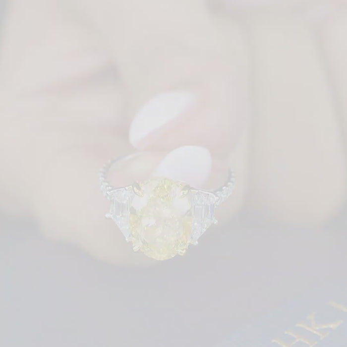 customized ring with lab grown diamond.
