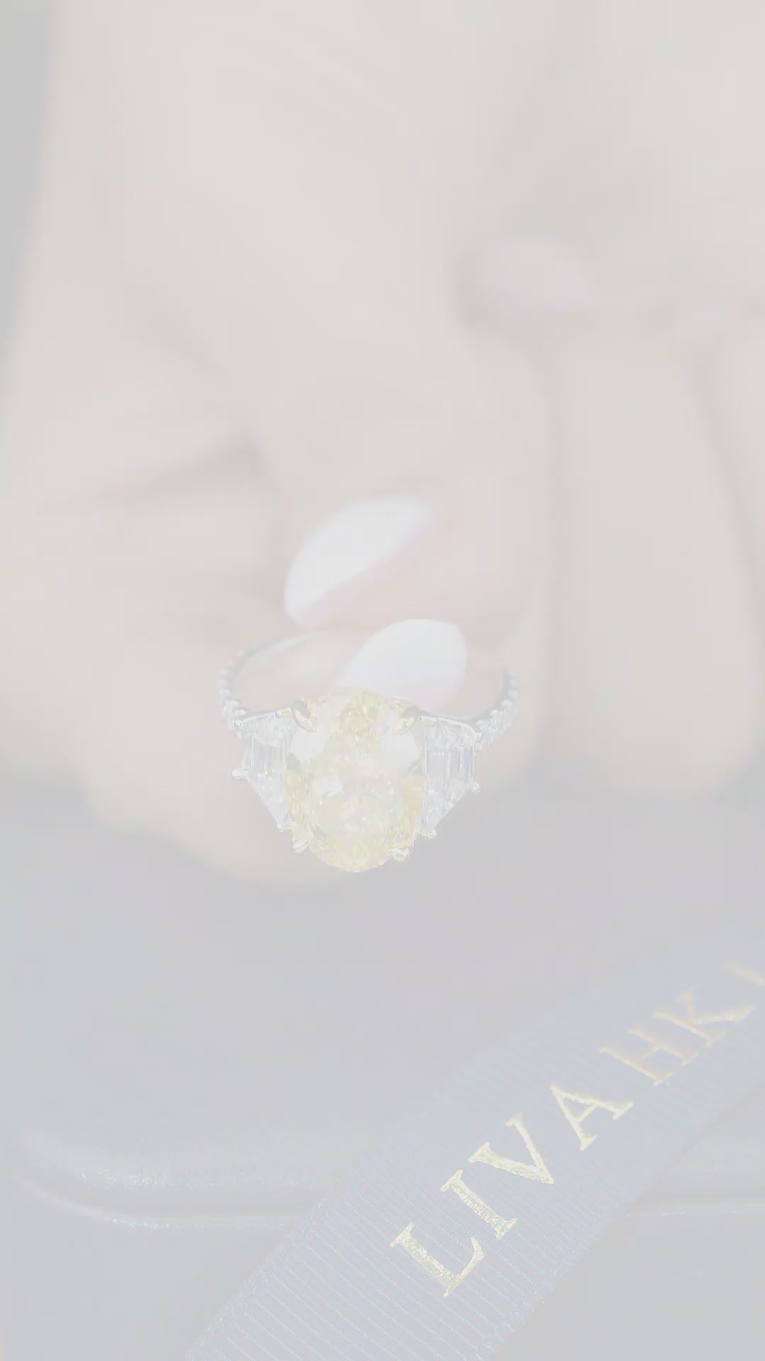 customized ring with lab grown diamond.
