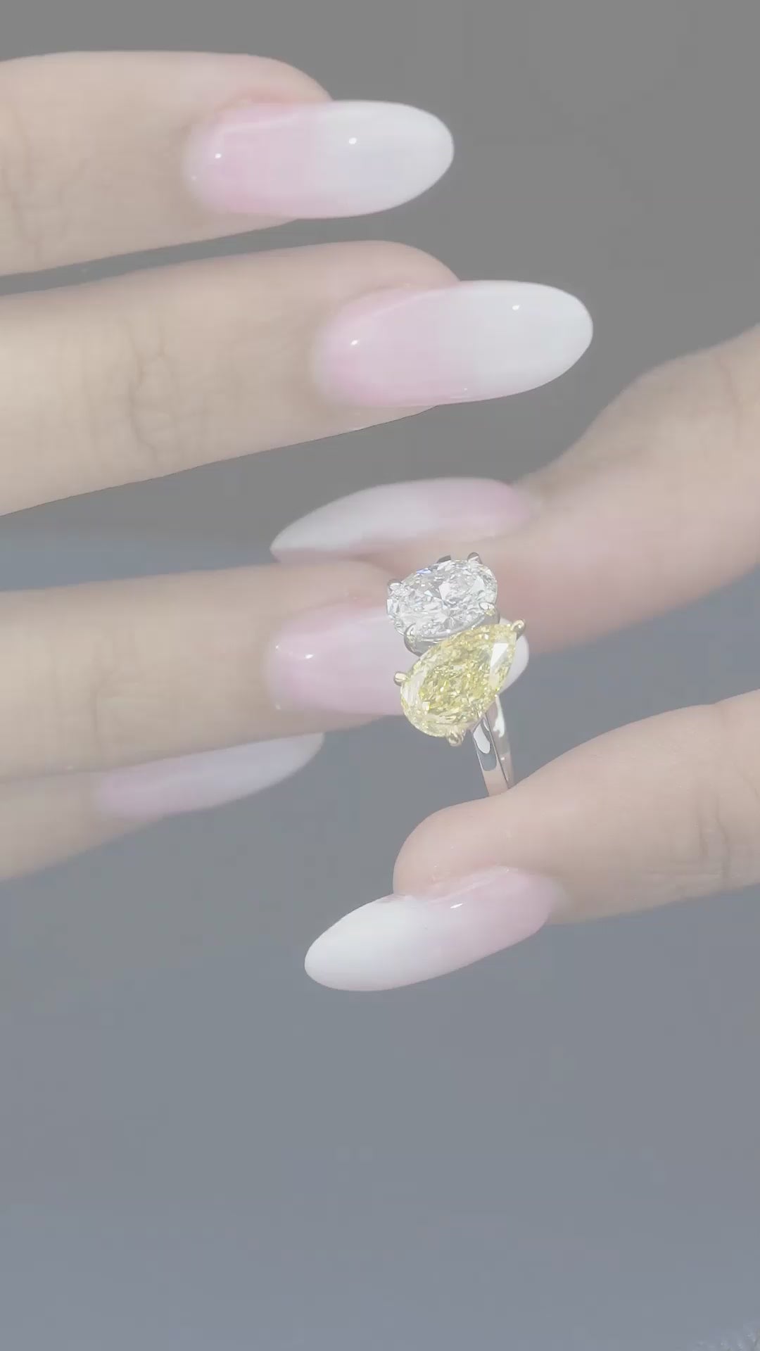 customized ring with lab grown diamond.
