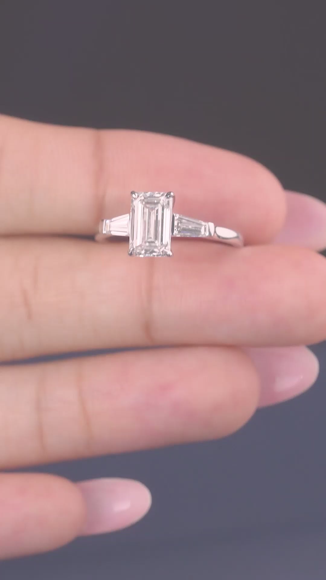 lab grown diamond with customized ring.
