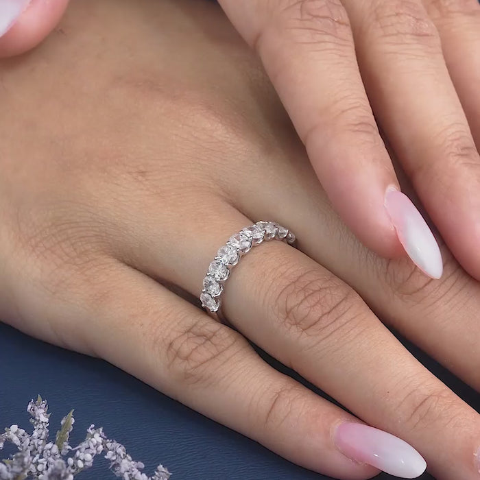 lumera diamond band with oval diamond wedding band.
