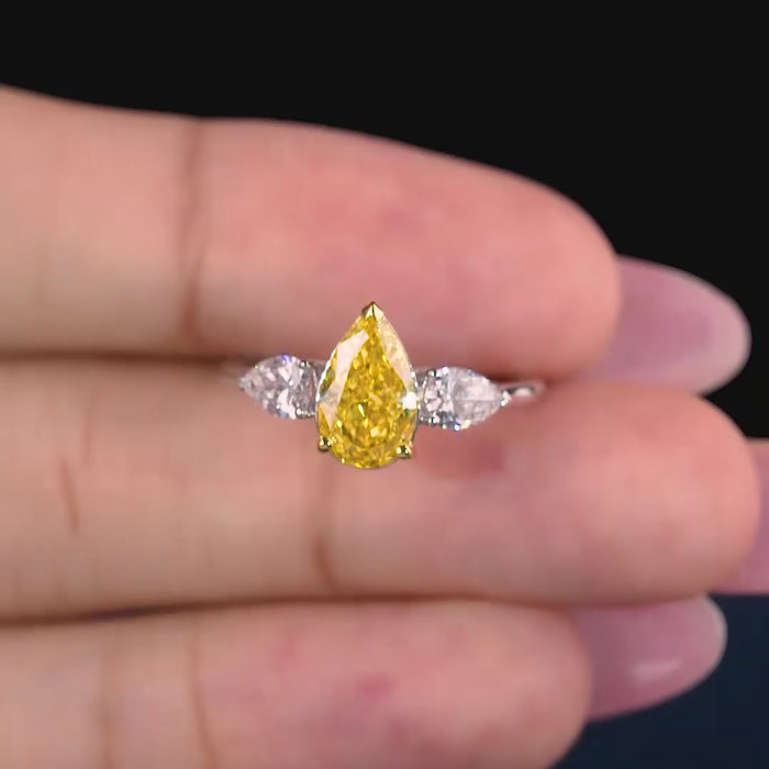 Two tone gold ring with Yellow white gold ring.
