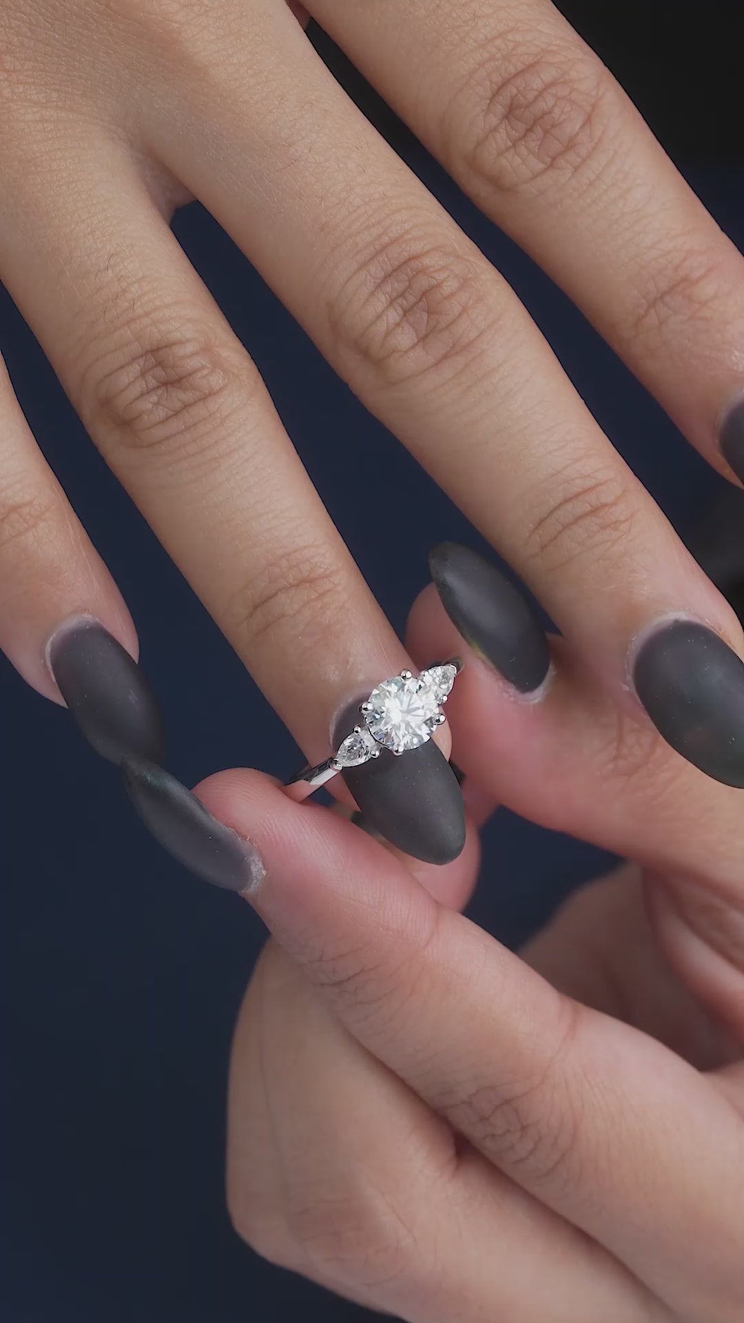 lumera diamond ring with Round Three Stone Engagement Ring.