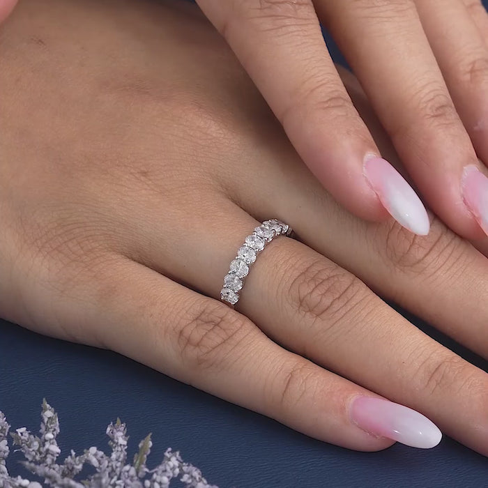 half eternity band with solid gold band.
