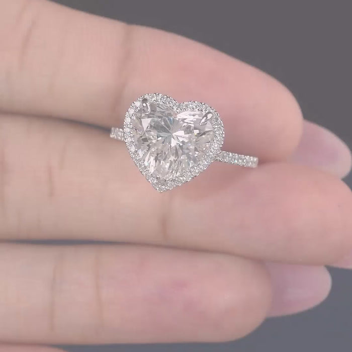 lumera engagement ring with lumera diamond ring.