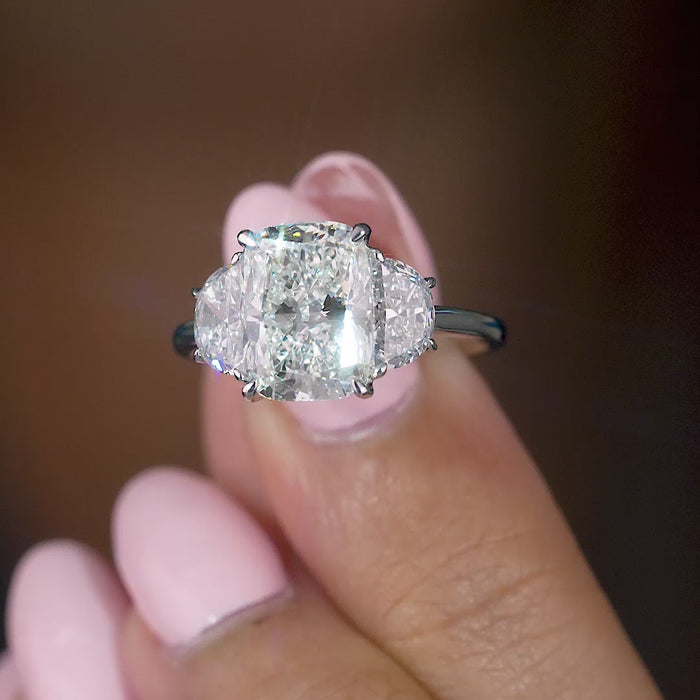 solid gold ring with lab grown diamond.
