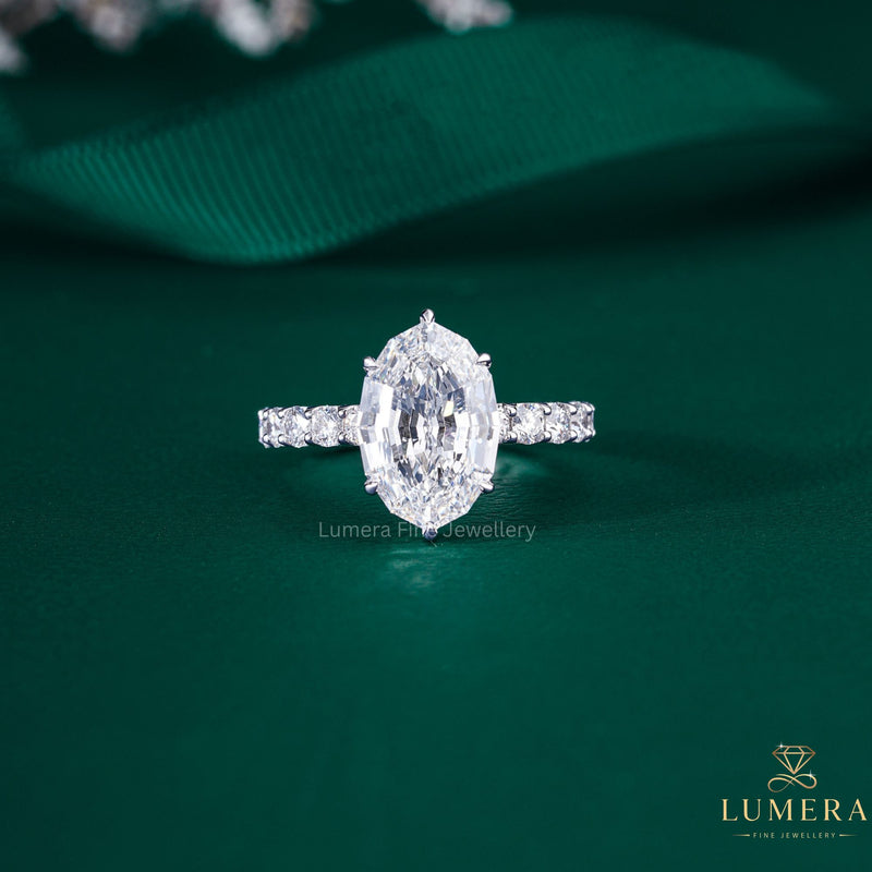 Oval Cut Engagement Ring Pave Setting